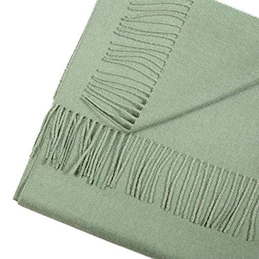 Cozy Green Alpaca Scarf Pure Baby Alpaca Warm Winter Style