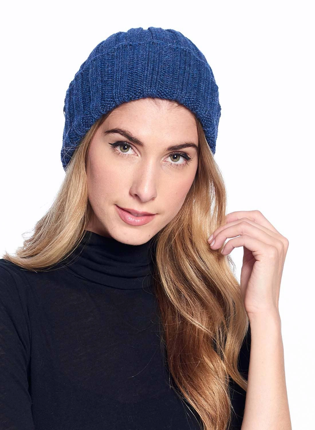 Cozy Azul Alpaca Beanie - The Accordion Style - Stay Warm & Stylish!